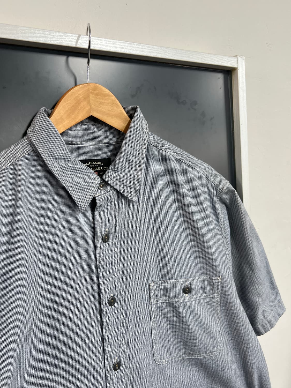 폴로 랄프로렌 잔체크 빈티지 포켓 반팔 티셔츠 상품이미지2