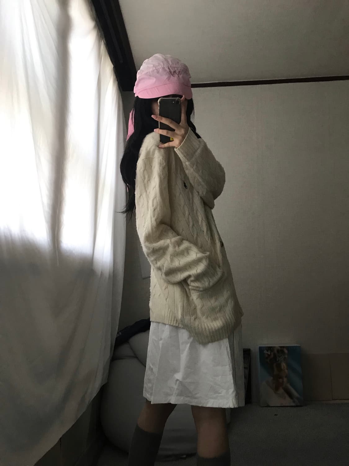 폴로 아이보리 케이블 가디건 상품이미지2