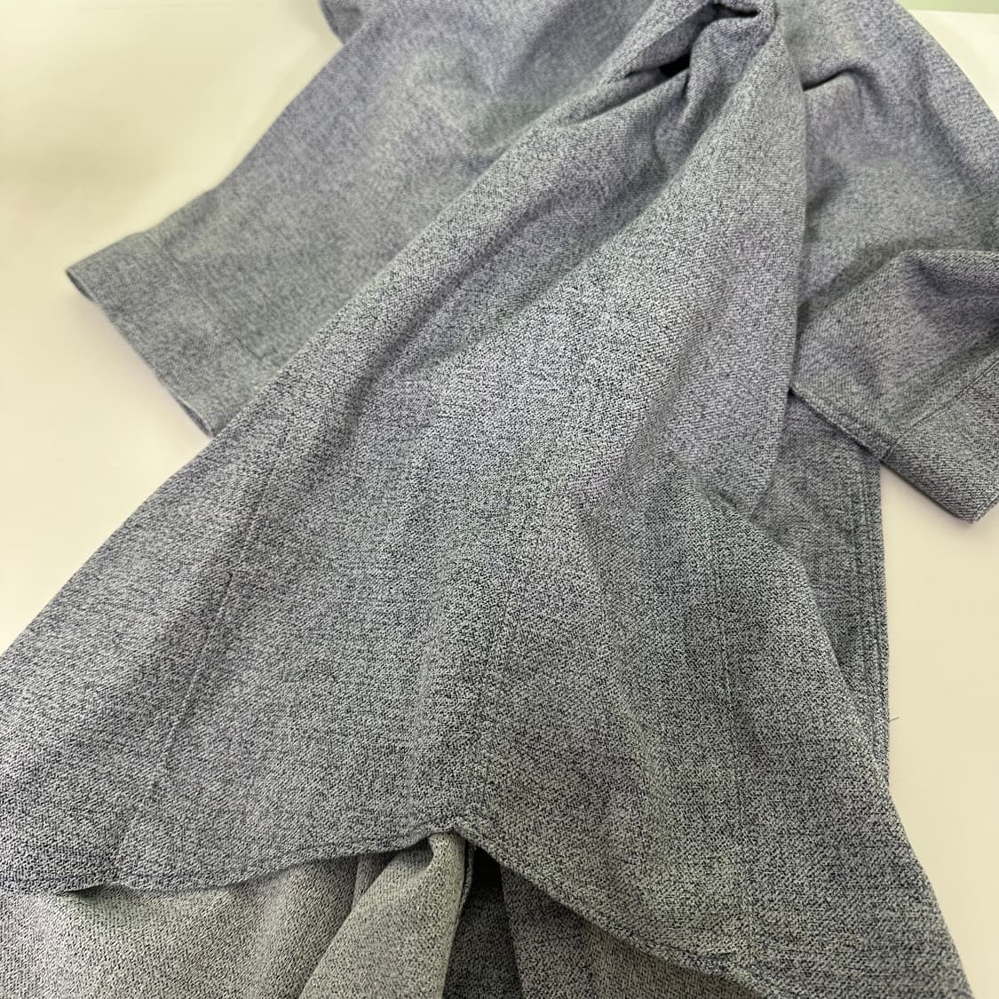 L 지오송지오 나염네이비 레귤러핏 논카라 7부셔츠 상품이미지4