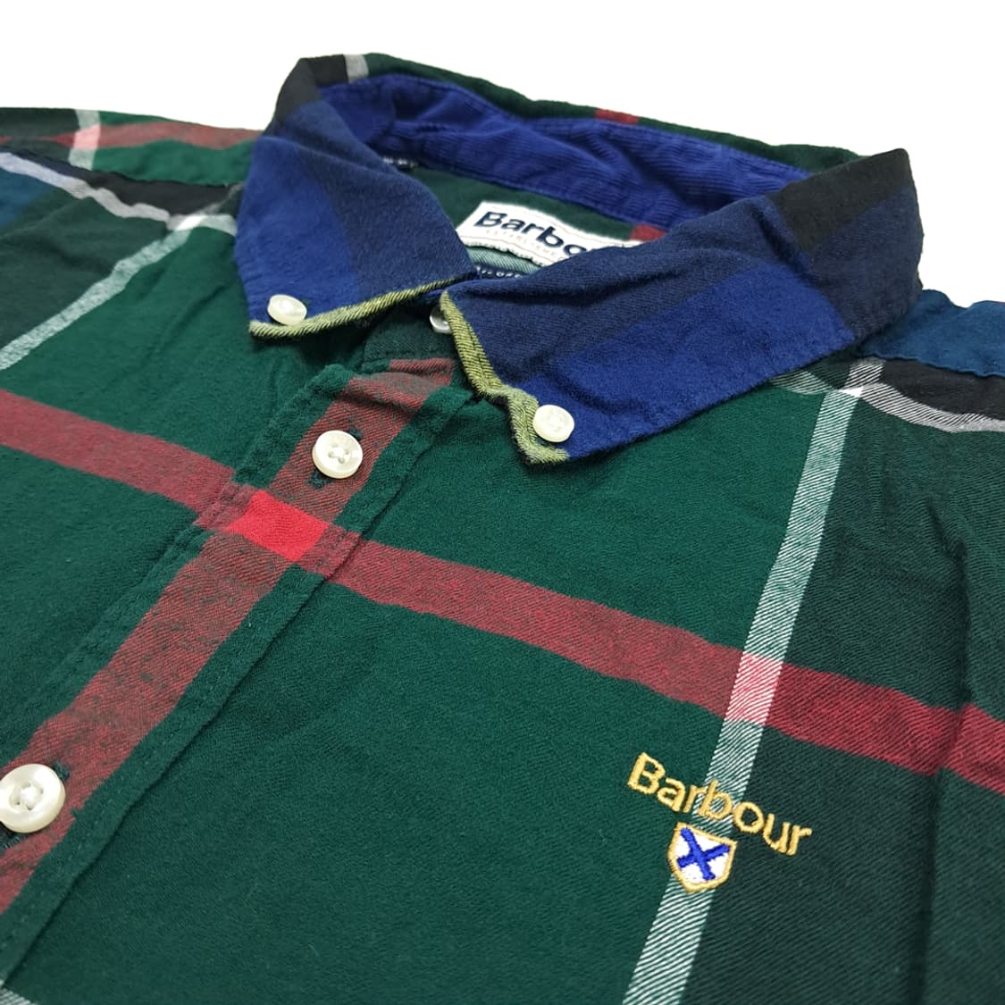 CN676 XL 바버 클래식 블랙워치 타탄체크 플란넬 긴팔 셔츠 남방 상품이미지5