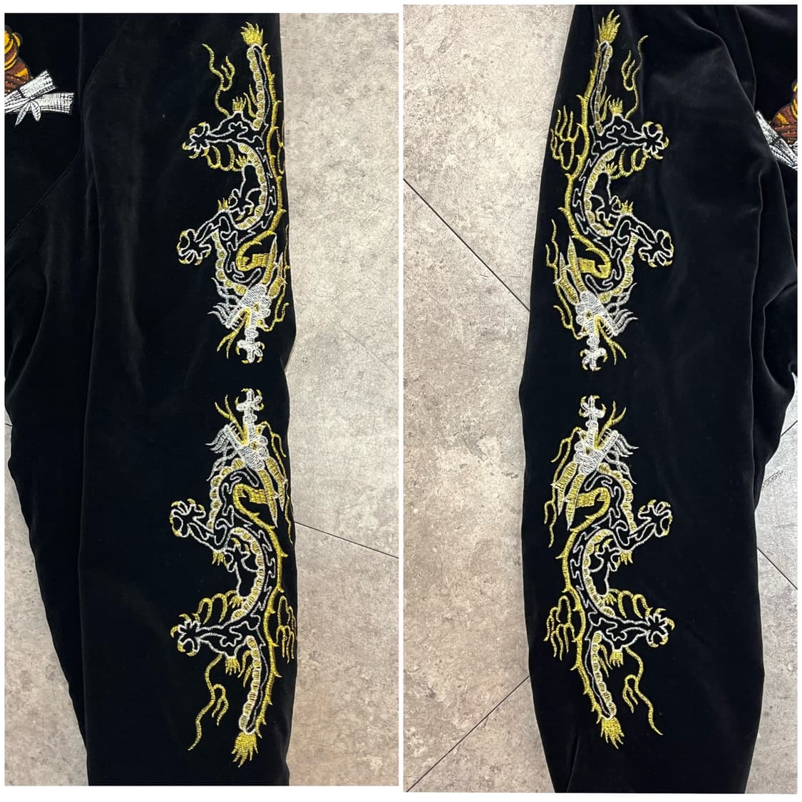 호시히메 벨벳 자수 스카잔 블랙 #csz2748 상품이미지7