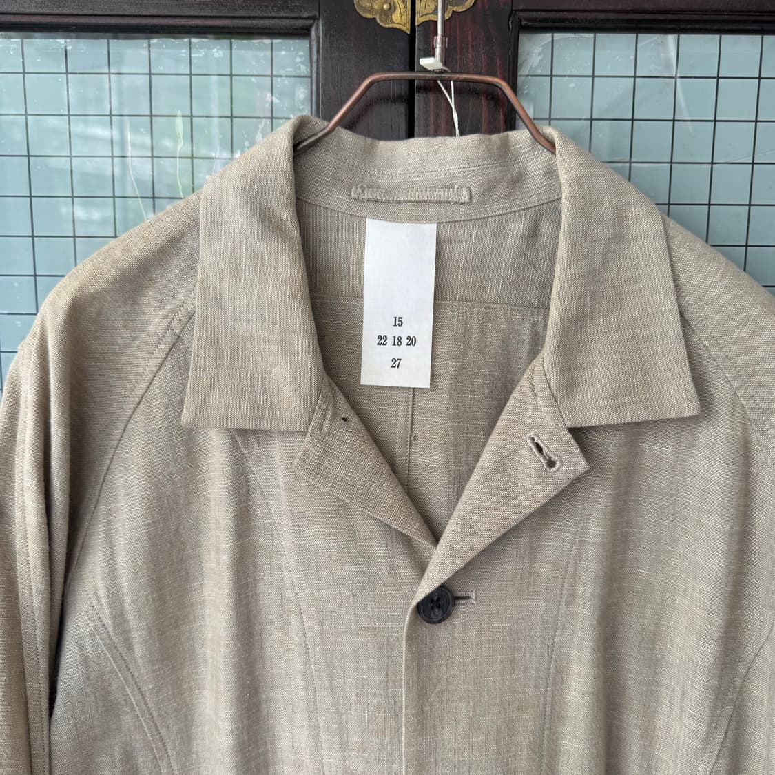 The viridi anne 코튼 숍 코트 상품이미지6