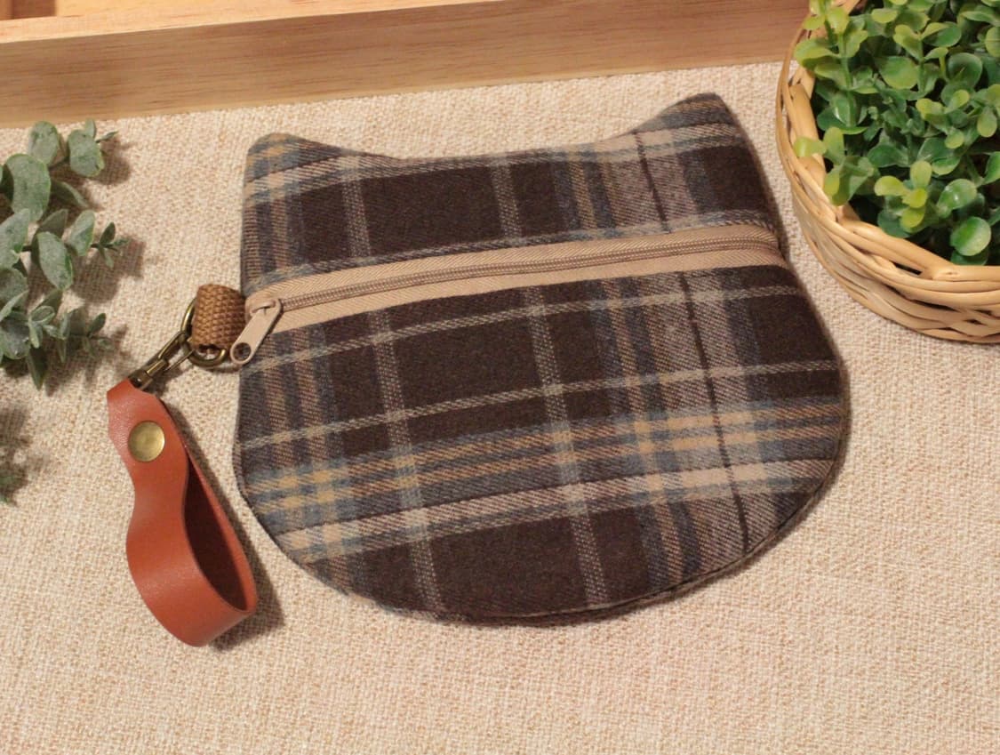 핸드메이드 스트랩 고양이 파우치 상품이미지2