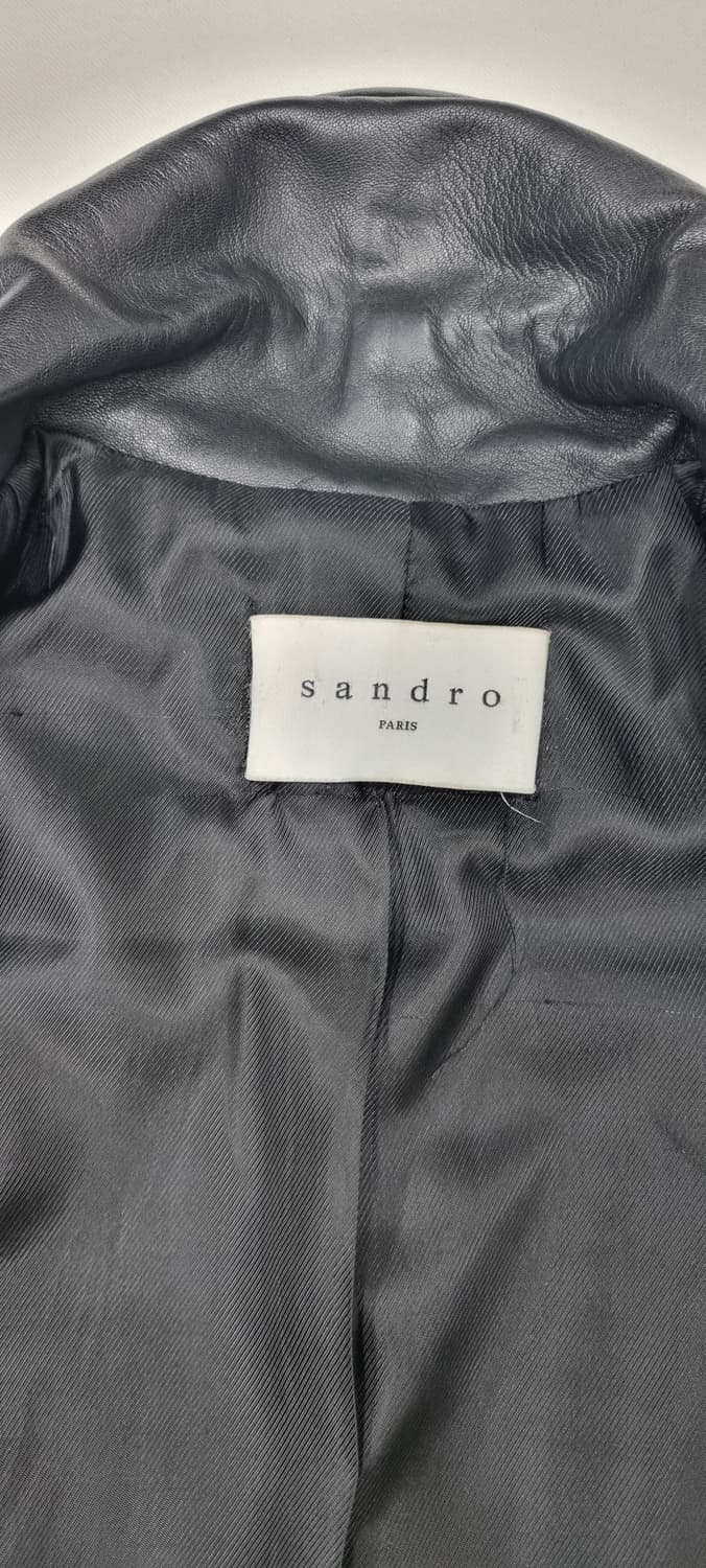 산드로 양가죽 라이더 자켓 1size _ 여성,실측 확인 상품이미지8