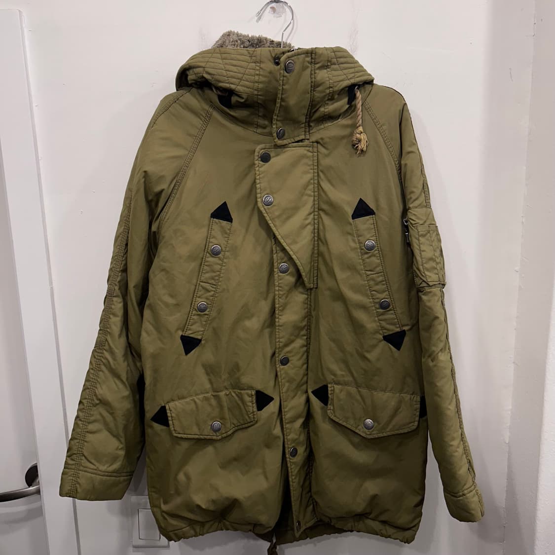 퍼플브랜드 캐나다 빈티지 누빔 후드 야상패딩 상품이미지2