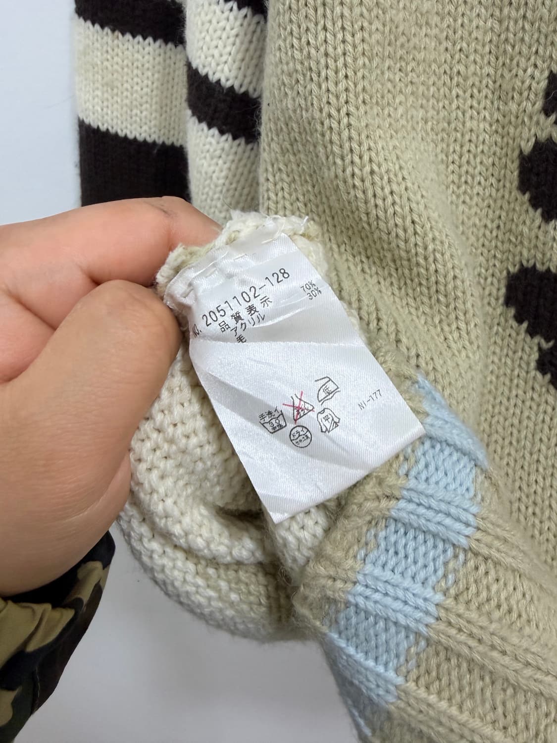 Blue Cross 해골 스컬 니트 자켓 상품이미지9