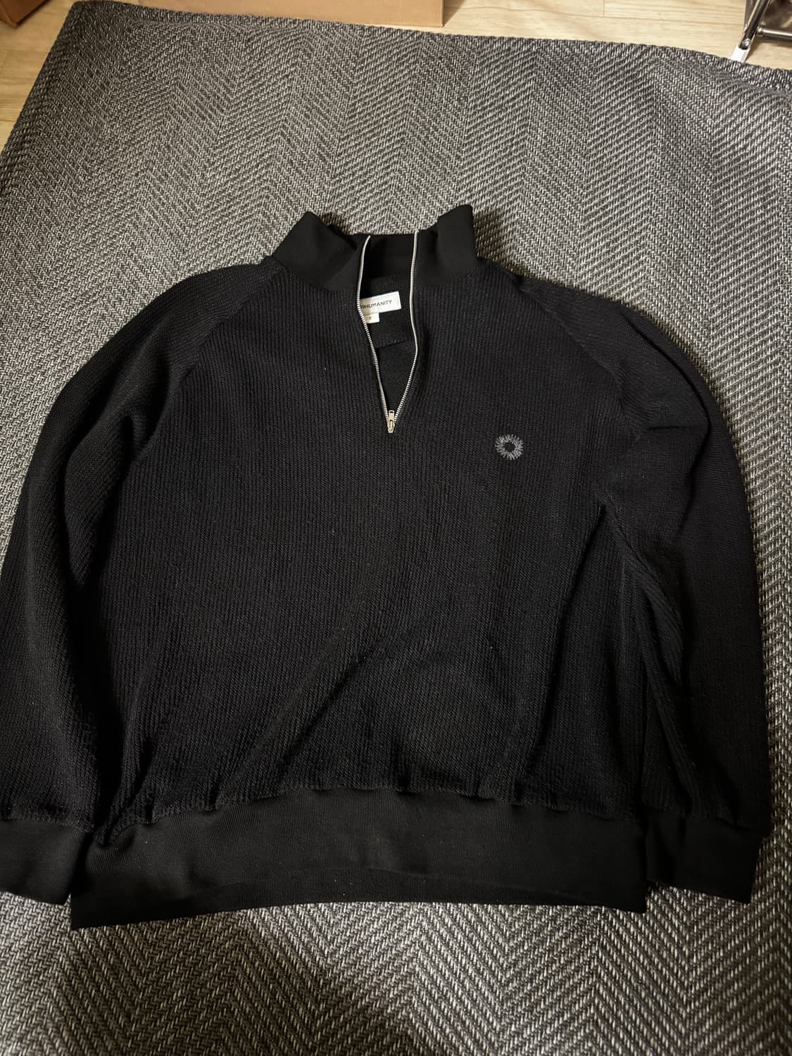 999휴머니티 하프 집업 니트 블랙 2 상품이미지4