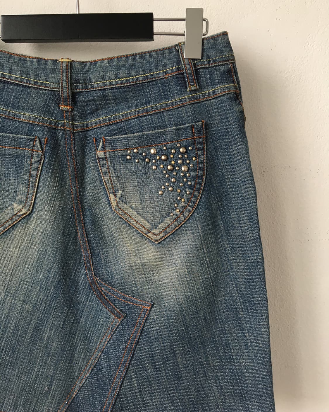 Cubic point denim mini skirt 상품이미지4