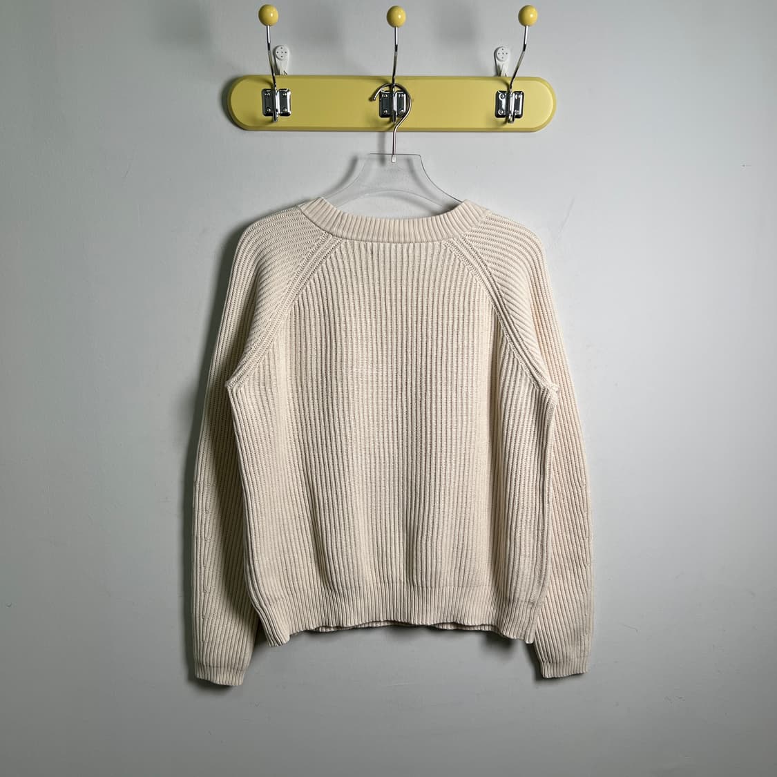 아페쎄 아이보리 래글런 크루넥 니트 S 상품이미지2