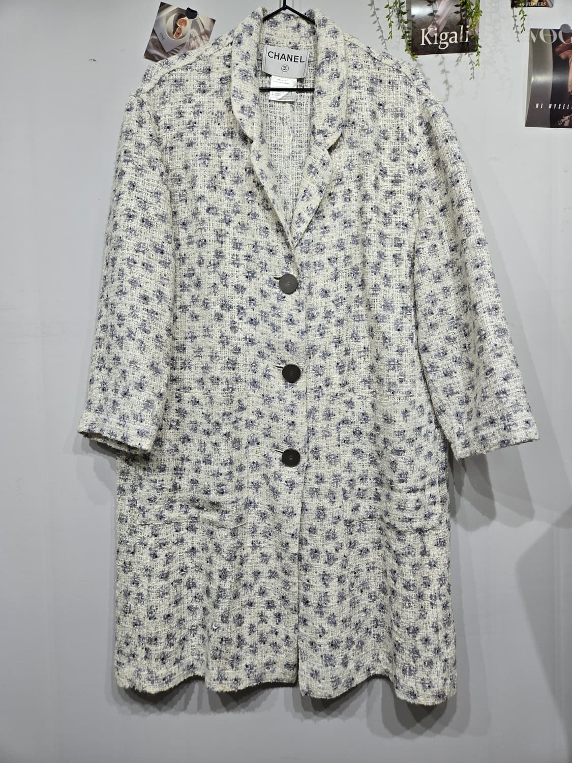 샤넬 트위드 롱 코트 빈티지 자켓 상품이미지1