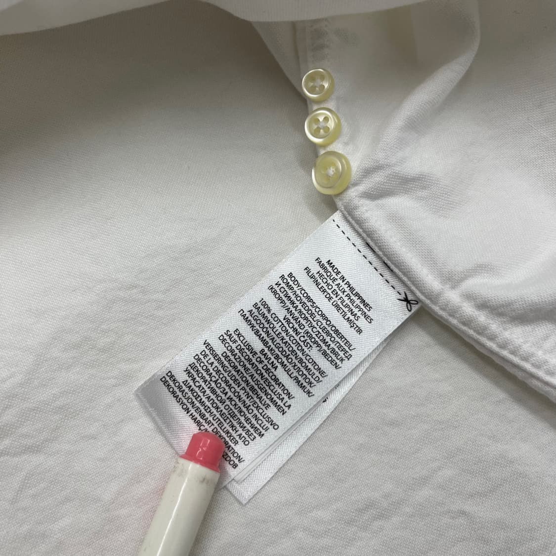 폴로 랄프로렌 네이비포니 화이트 셔츠 L 상품이미지6