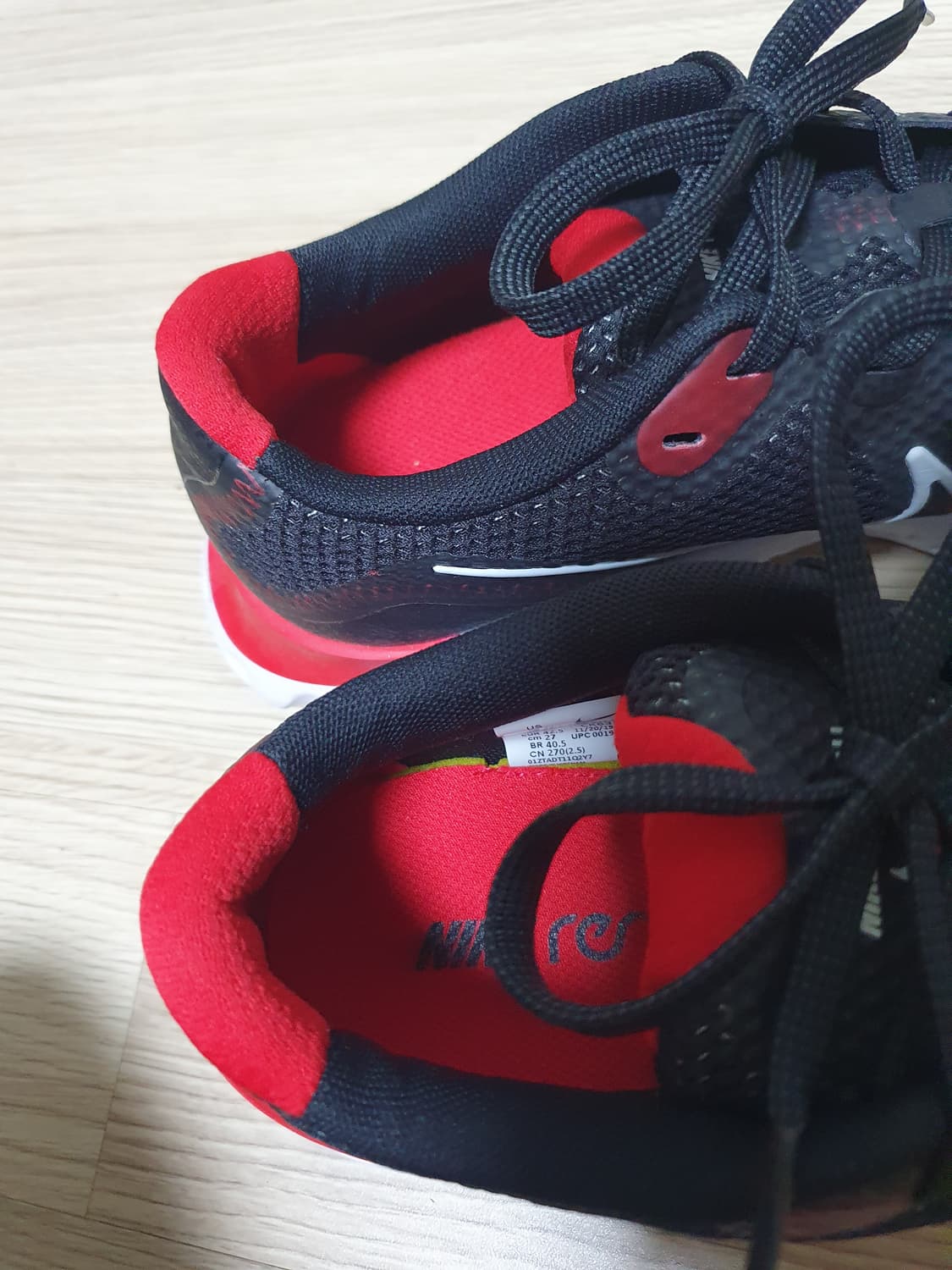 나이키 리뉴 런 블랙/레드 운동화 260 상품이미지8