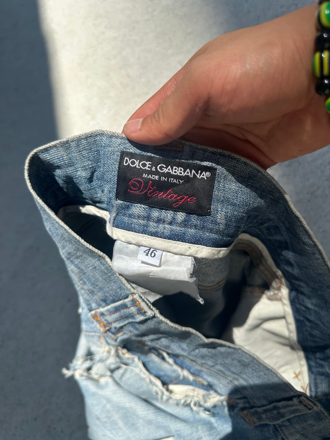 00’s Dolce & Gabbana crack knee denim 상품이미지10