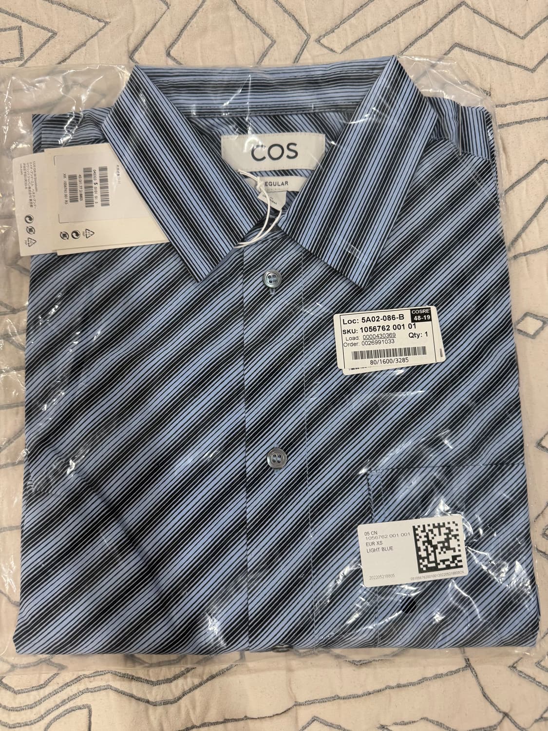 COS 스트라이프 셔츠 XS 새상품 상품이미지1