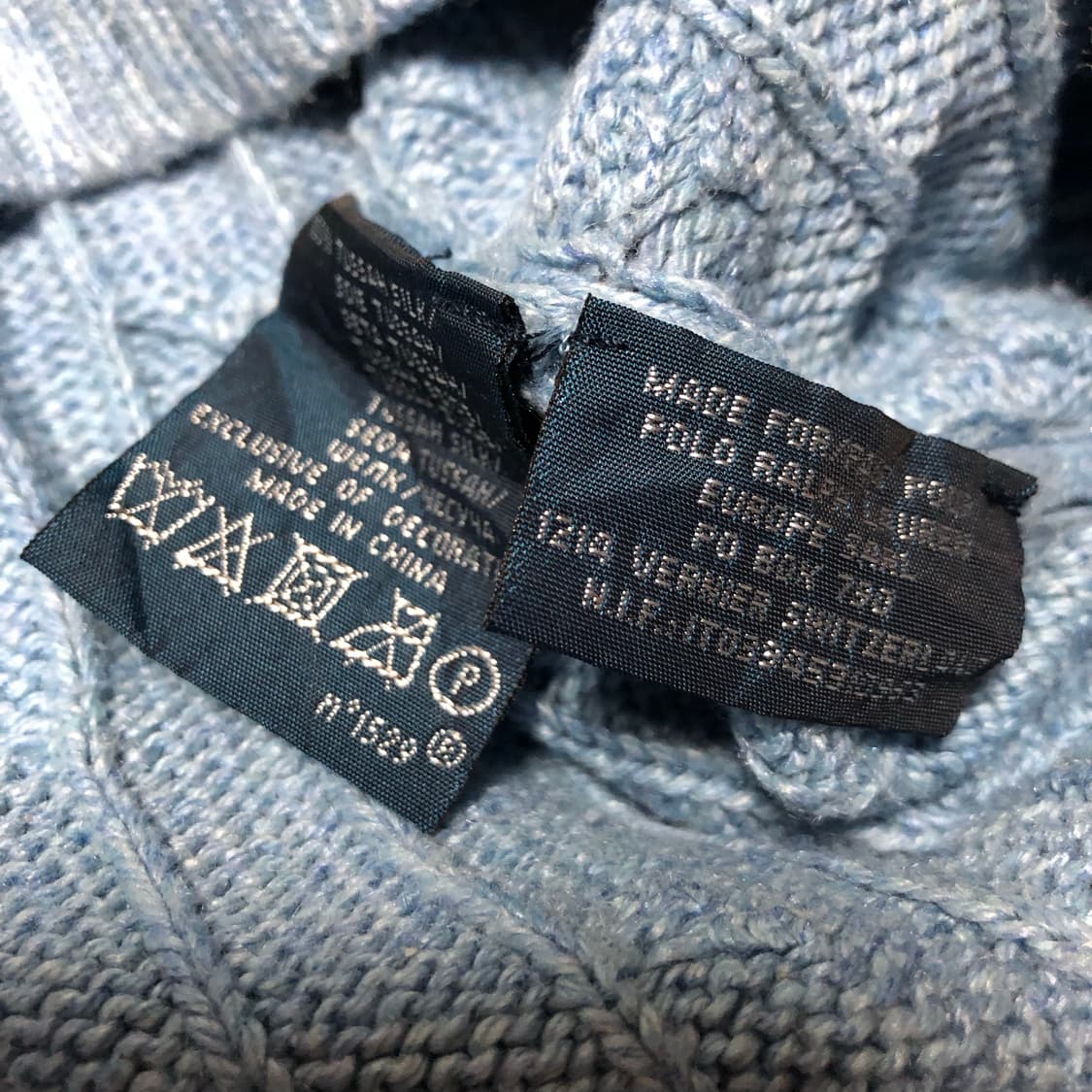 폴로 랄프로렌 꽈배기 니트 스카이블루 상품이미지5