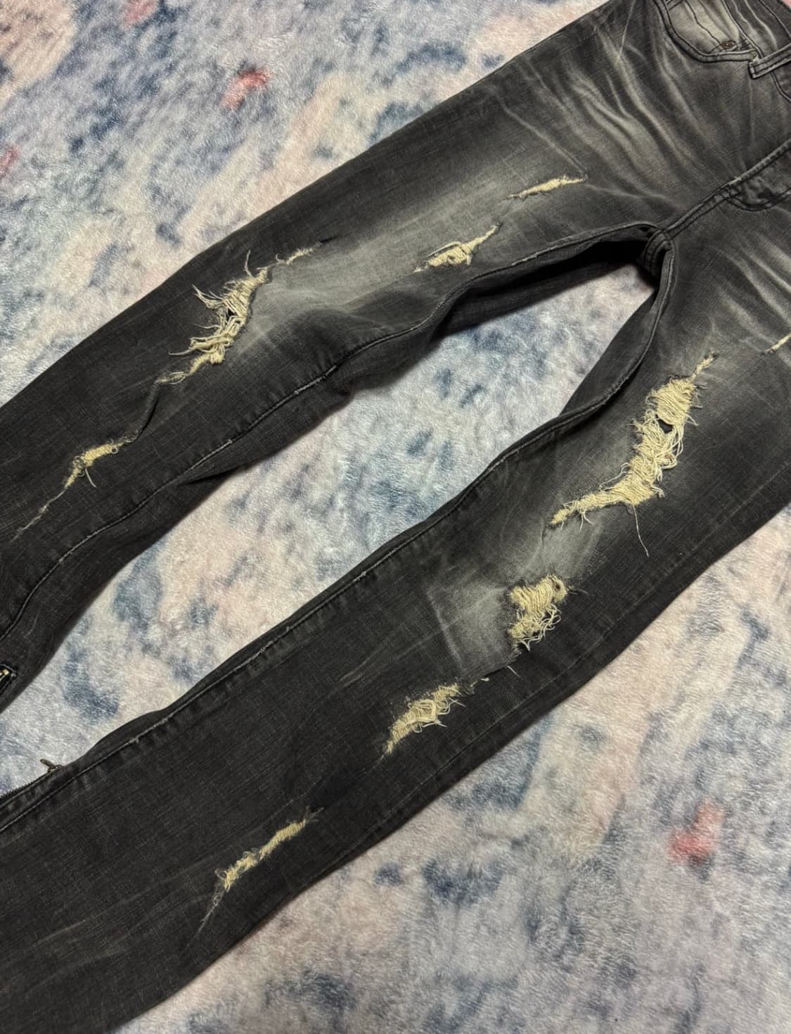 Goa OOs archive damage zipper flare deni 상품이미지3