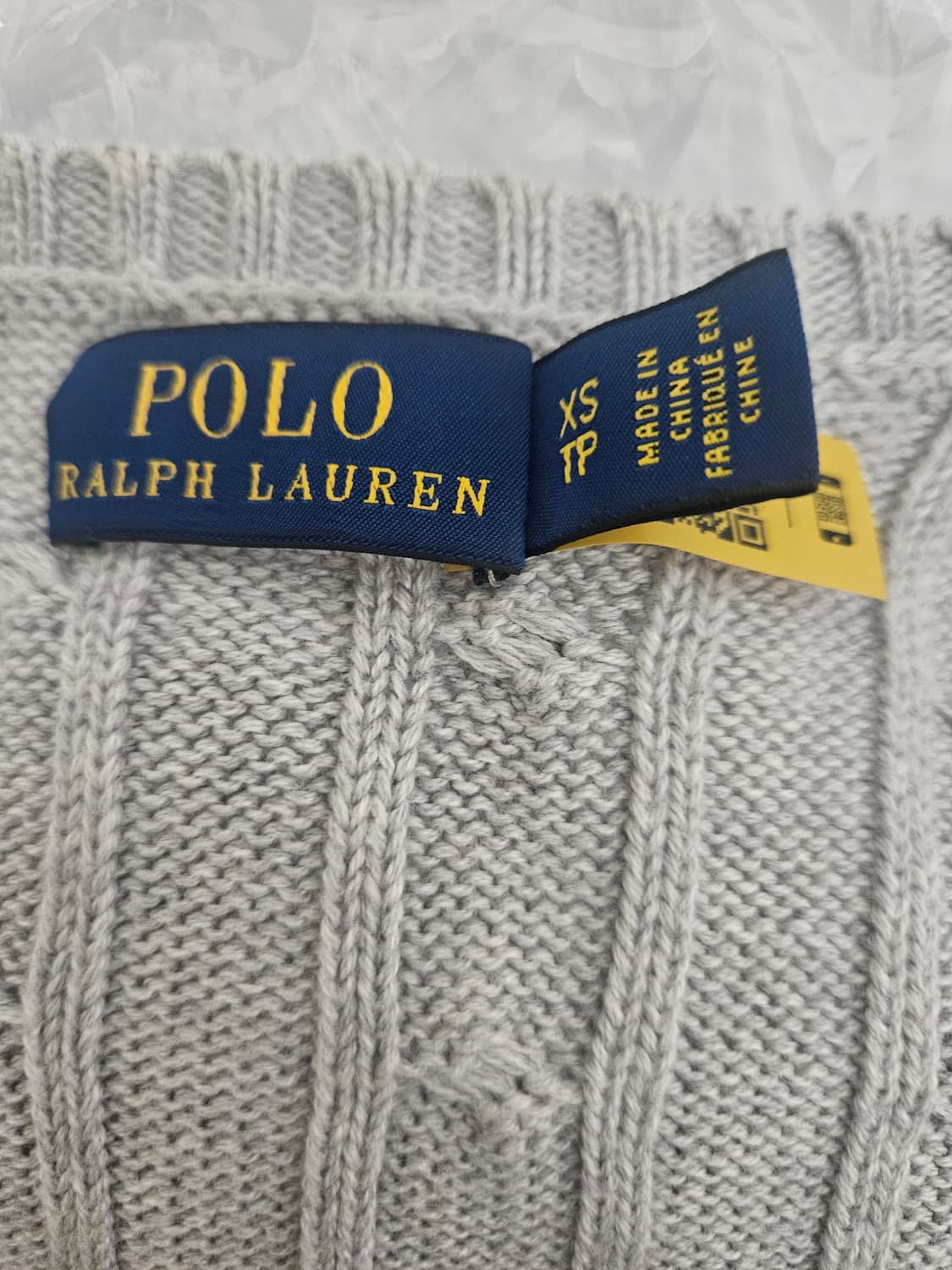 폴로 여성 브이넥 꽈배기 니트 XS 상품이미지6