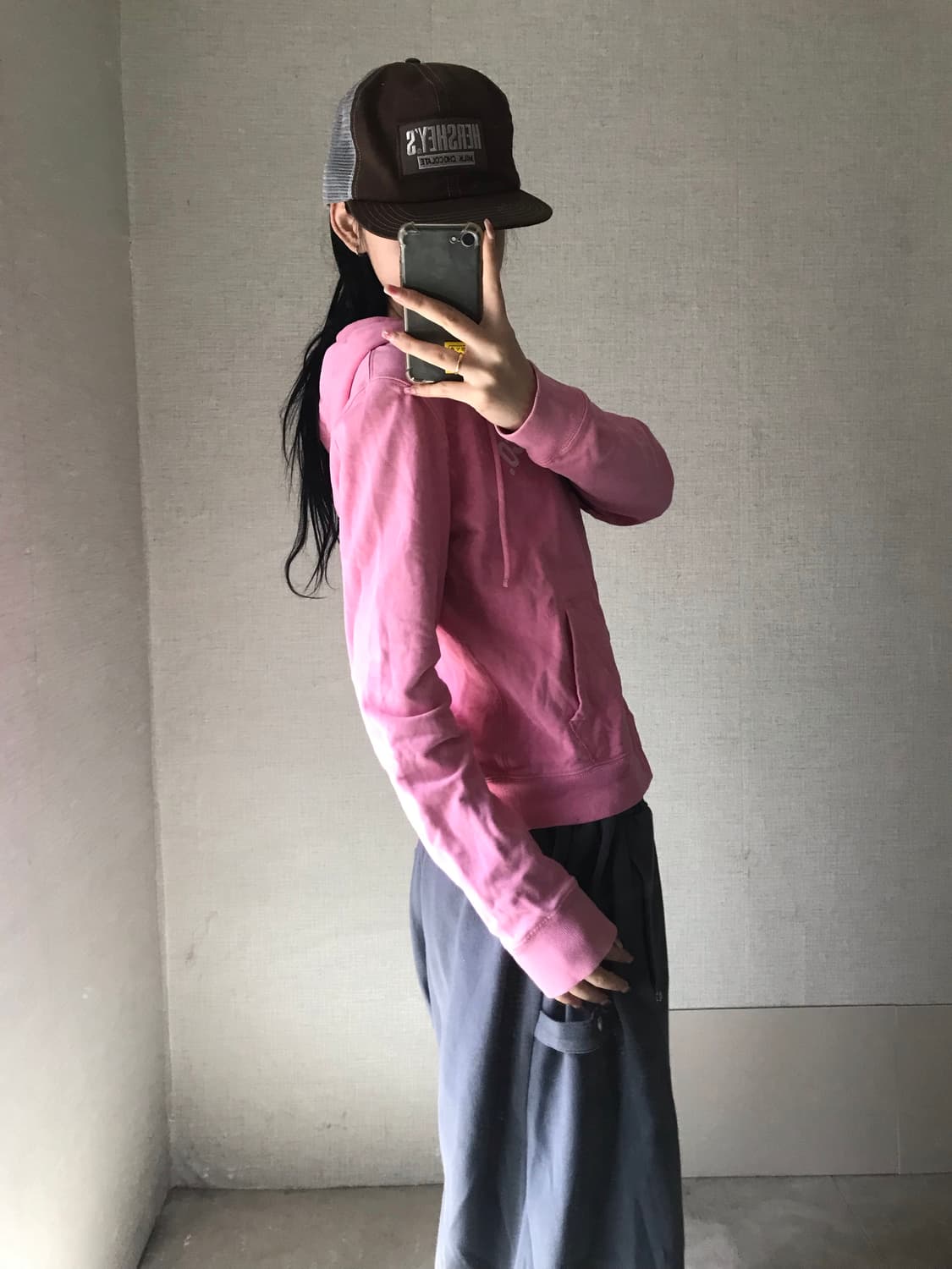 폴로 연핑크 빅로고 후드집업 상품이미지4