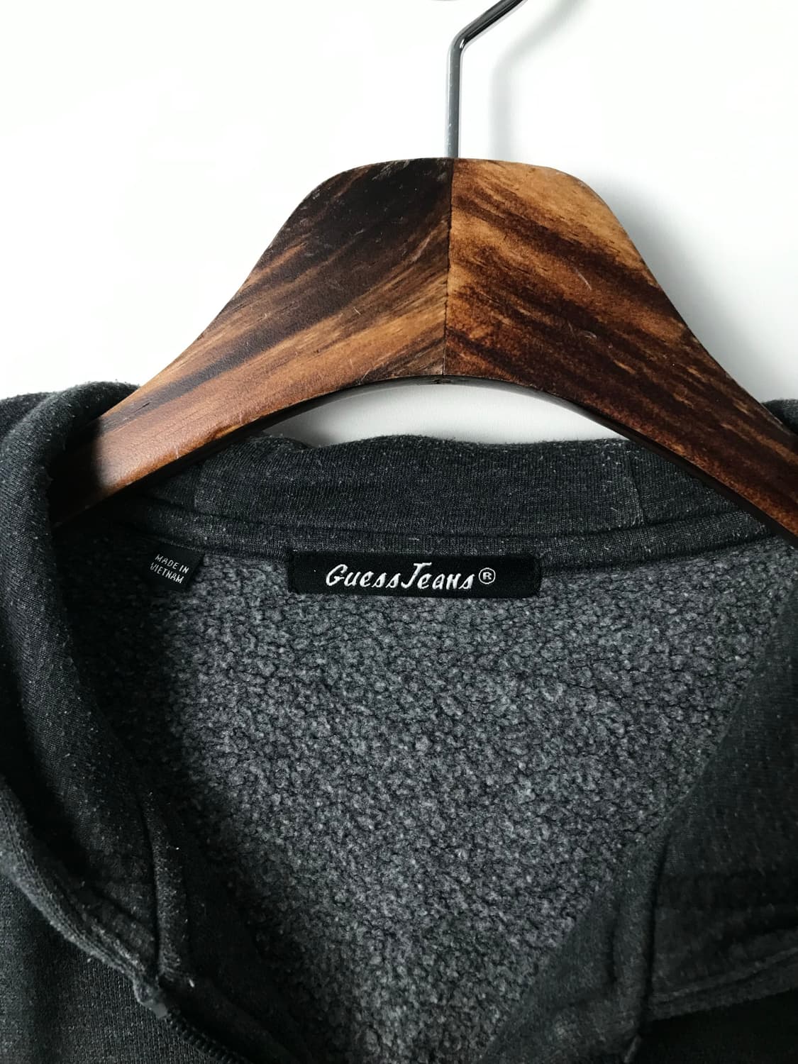 게스 자수로고 차콜 후드집업 상품이미지6