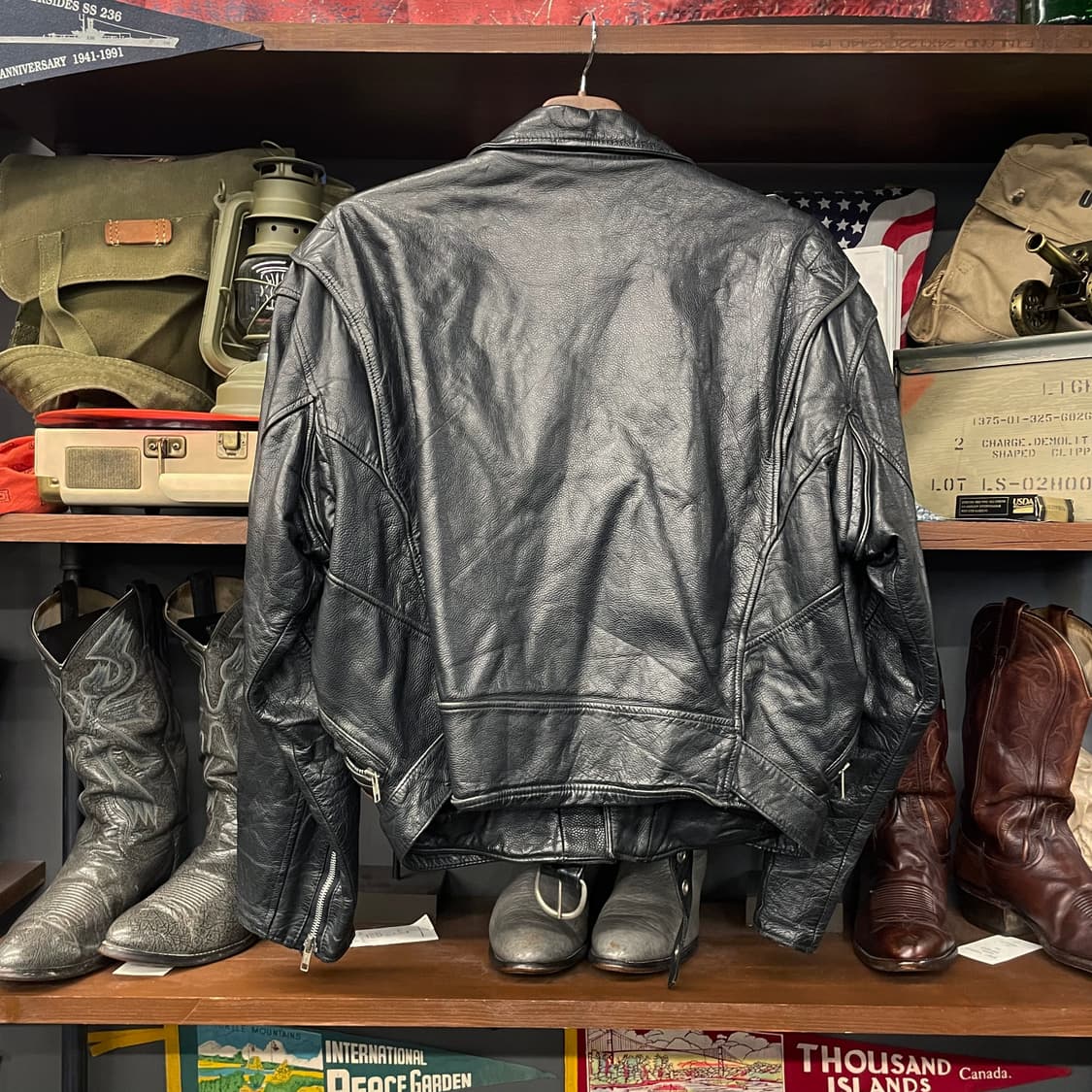 빈티지 라이더 소가죽 크롭 리얼 레더 자켓 상품이미지2