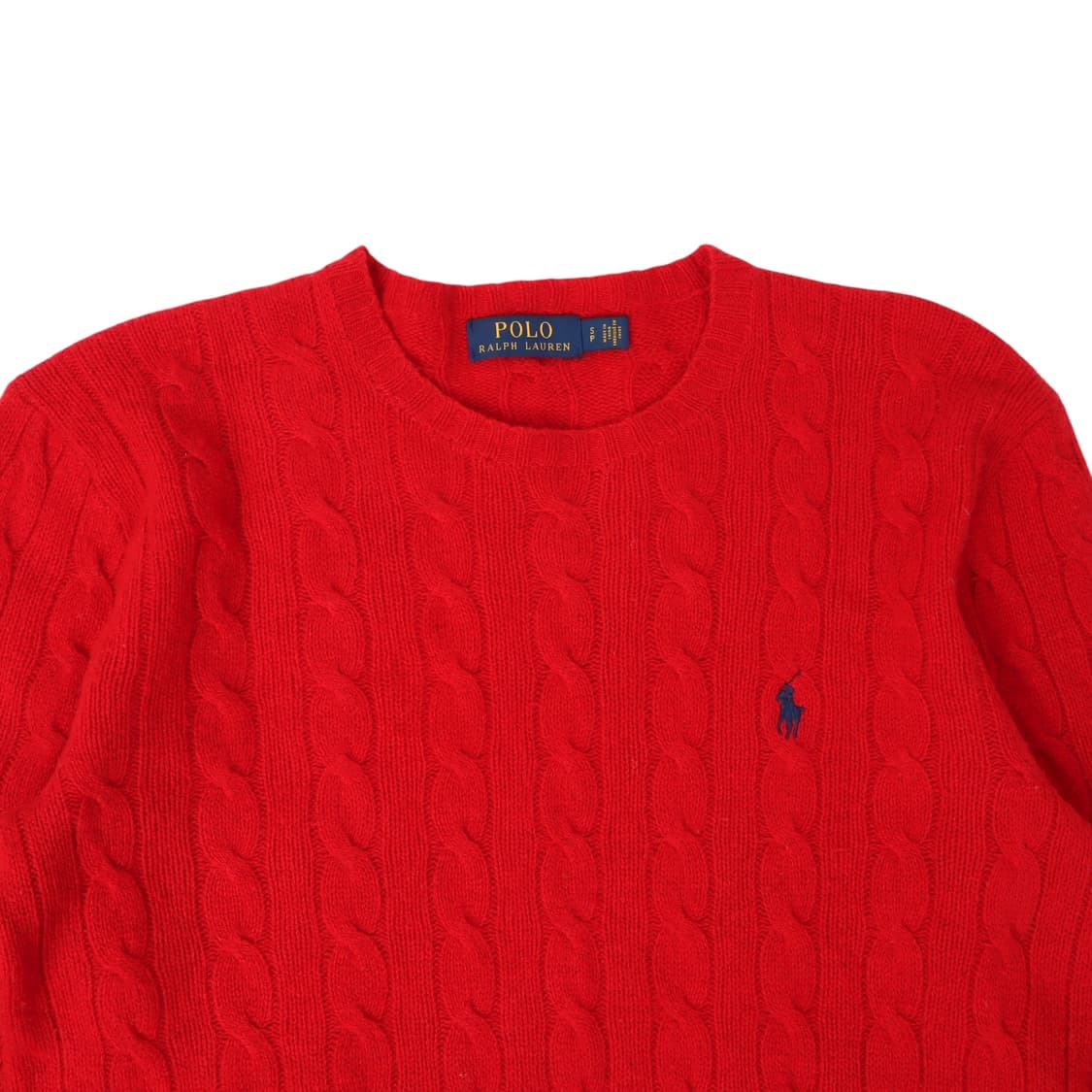 폴로 랄프로렌 레드 메리노울 캐시미어 케이블 니트 상품이미지2