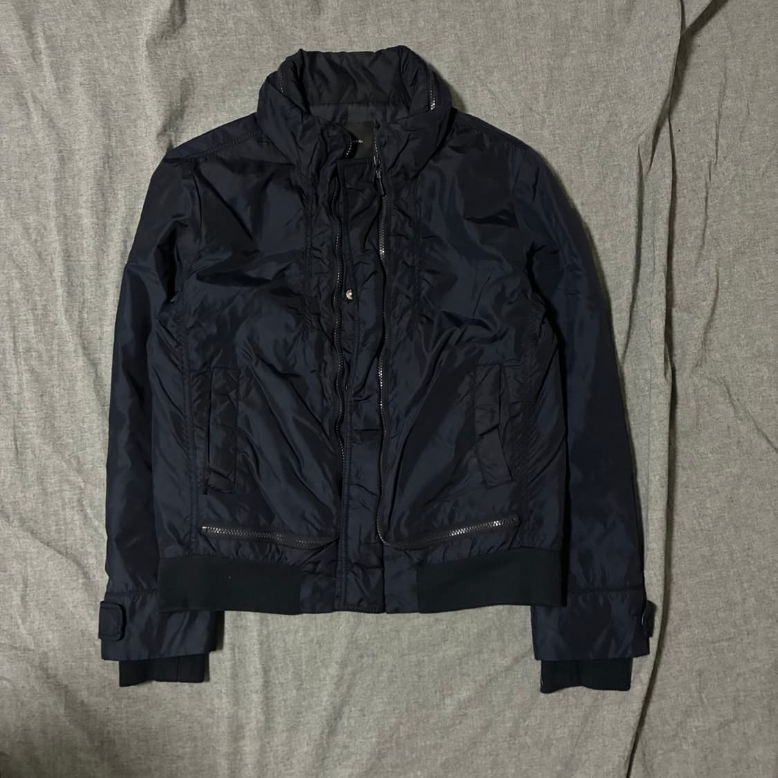 y2k 지퍼 디테일 자켓 네이비 상품이미지7