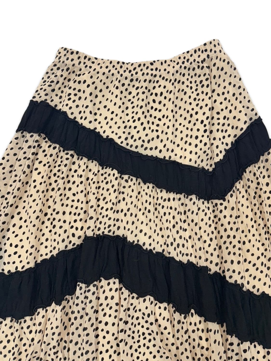 빈티지 4298 shizuka komuro 도트 플레어 스커트 상품이미지3
