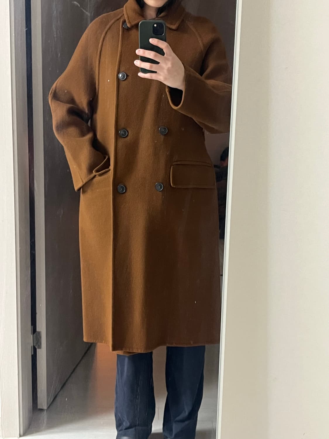 (새상품)핸드메이드 카멜 코트 상품이미지2