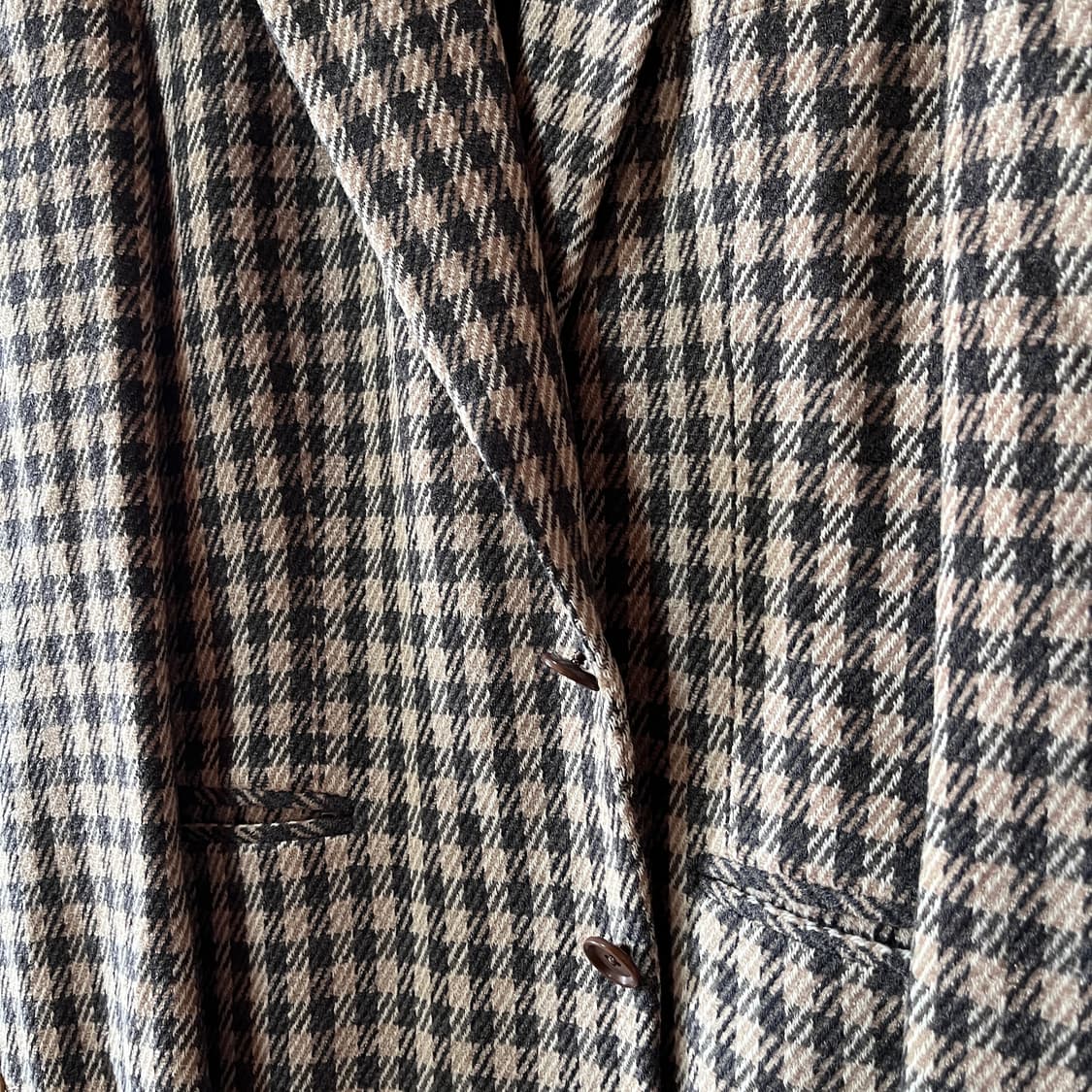 90s 지안프랑코 페레 뉴트럴체크 테일러드 자켓  상품이미지9