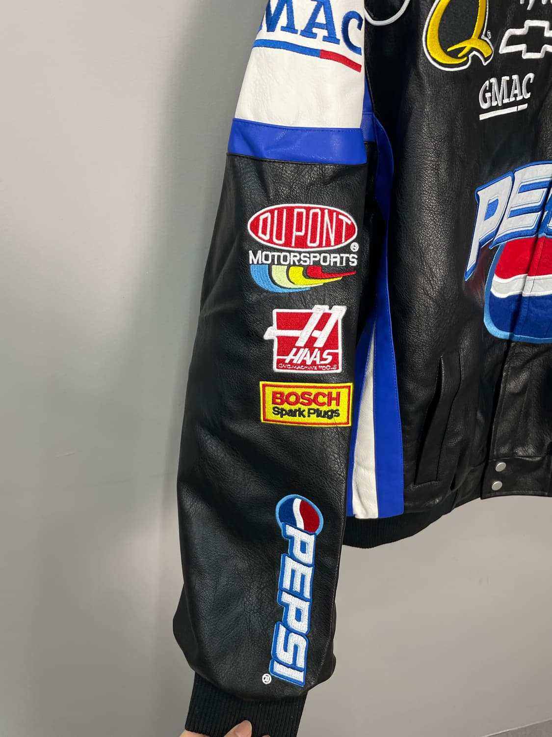 펩시 레이싱 자수패치 블랙 레더자켓 H1838 상품이미지5