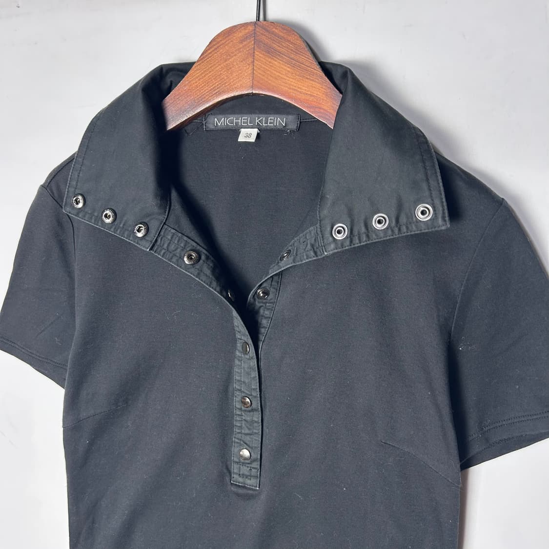 [MICHEL KLEIN] 빈티지 스냅카라 반팔티셔츠 상품이미지2