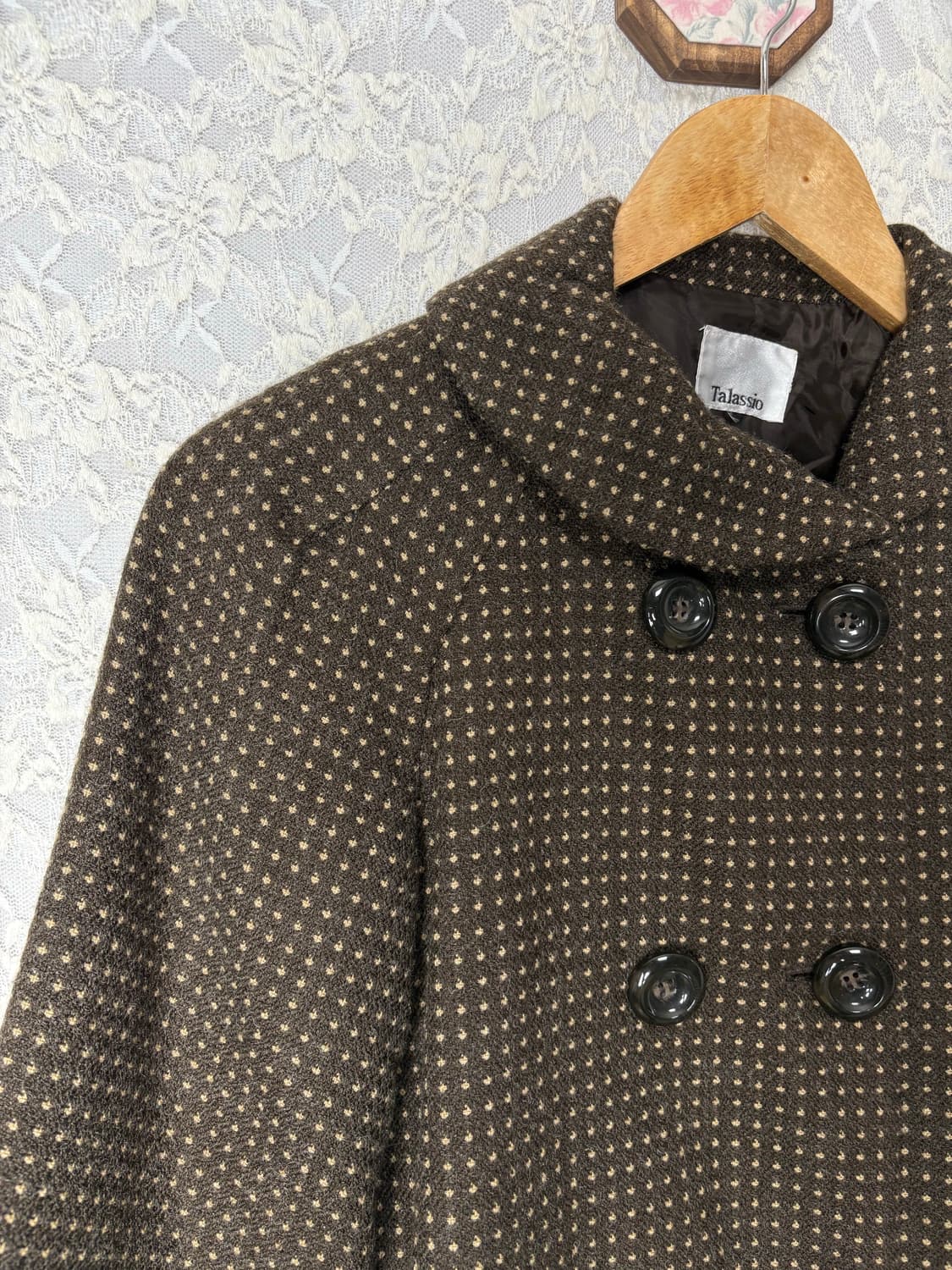 브라운 도트 숏 자켓 상품이미지8