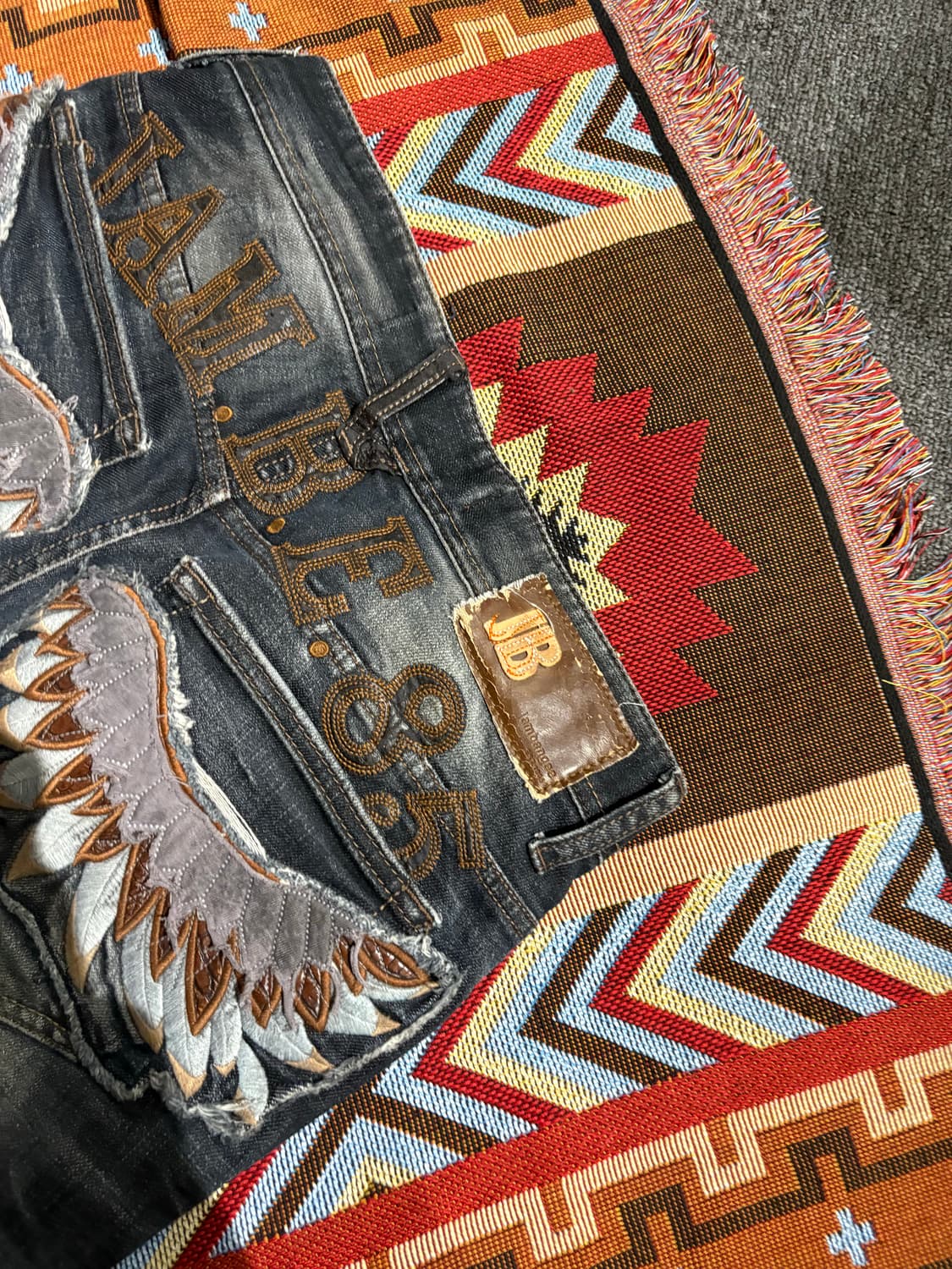 빈티지 자수 팬츠 상품이미지4