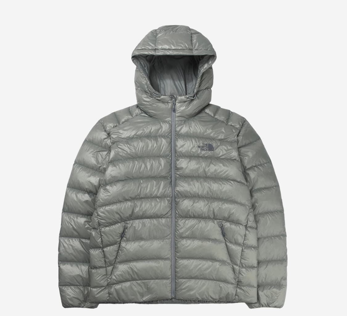 L XL 노스페이스 마티에르 다운 후디 패딩 라이트 그레이 미개봉 판매 상품이미지1
