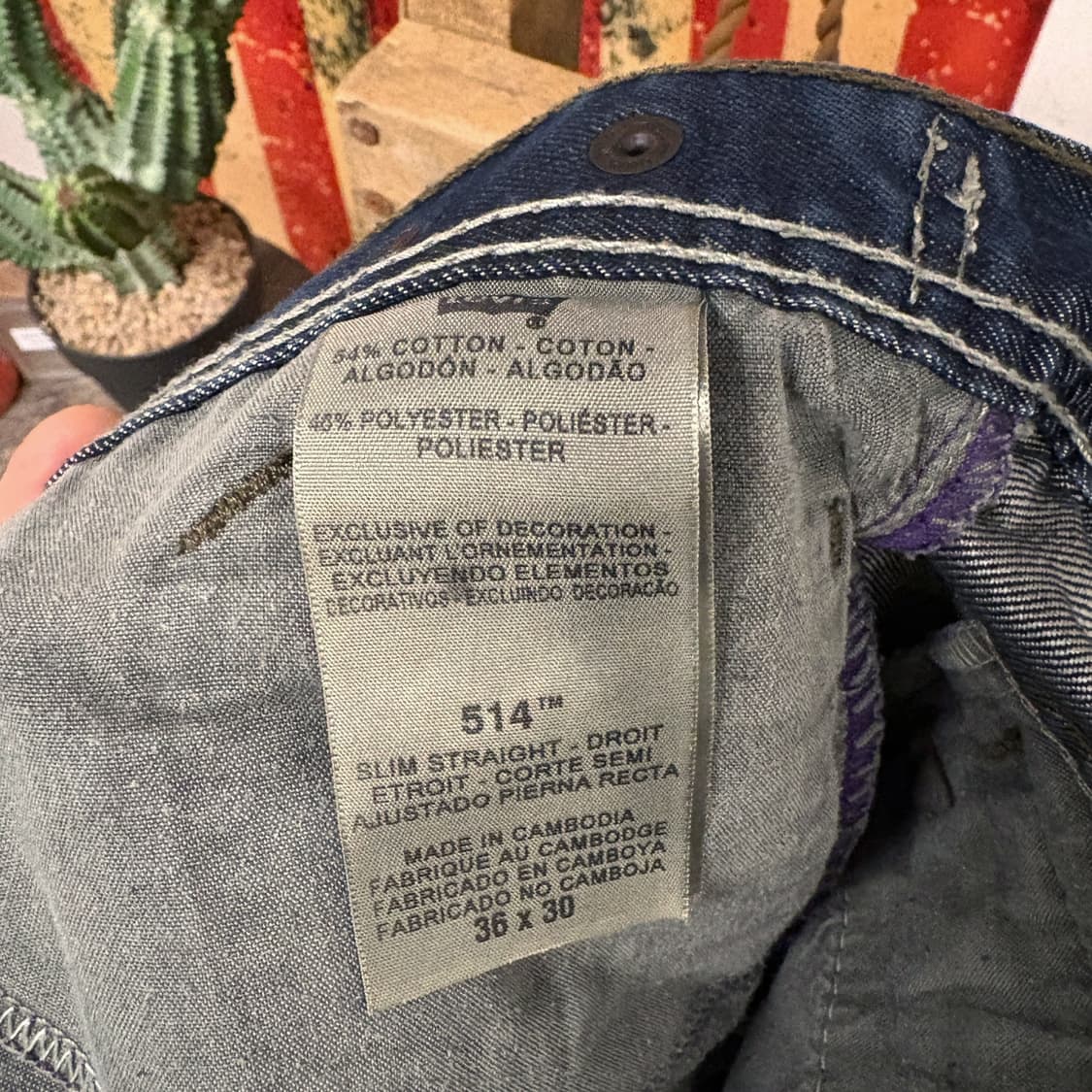 리바이스 514 워크웨어 페이딩 슬림 스트레이트 데님팬츠 N188 상품이미지8