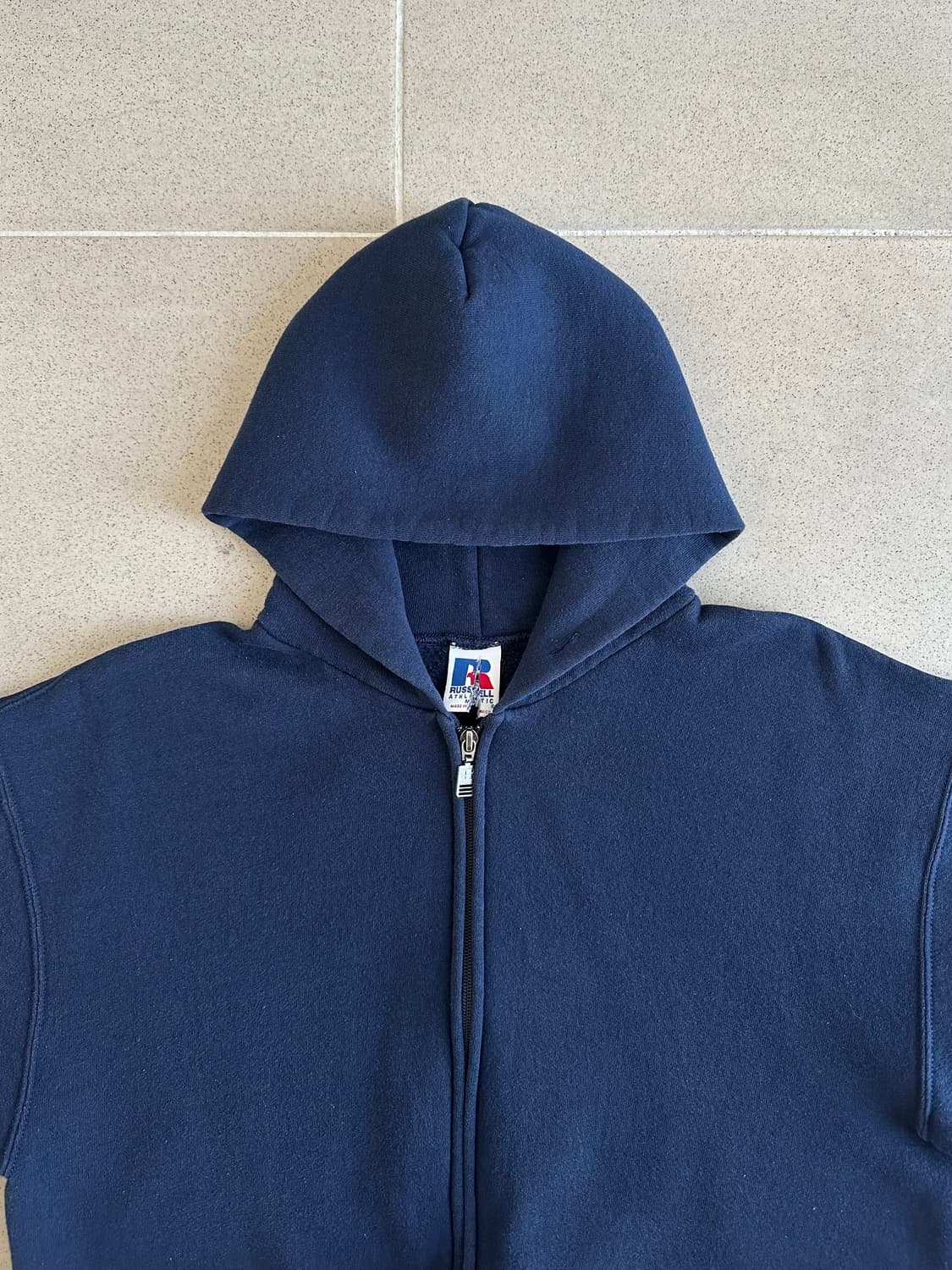90s 빈티지 러셀 후드집업 네이비 M 상품이미지4