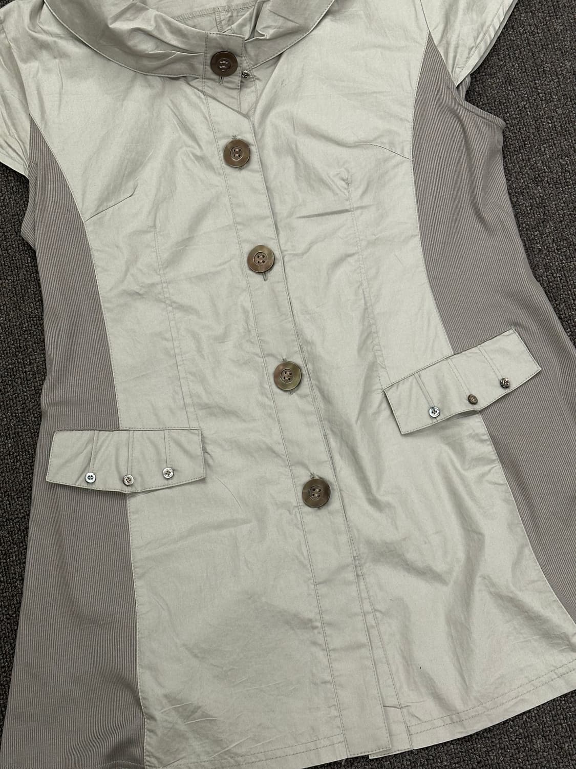 42)Japanese vintage 여성 트렌치 반팔 원피스 상품이미지3