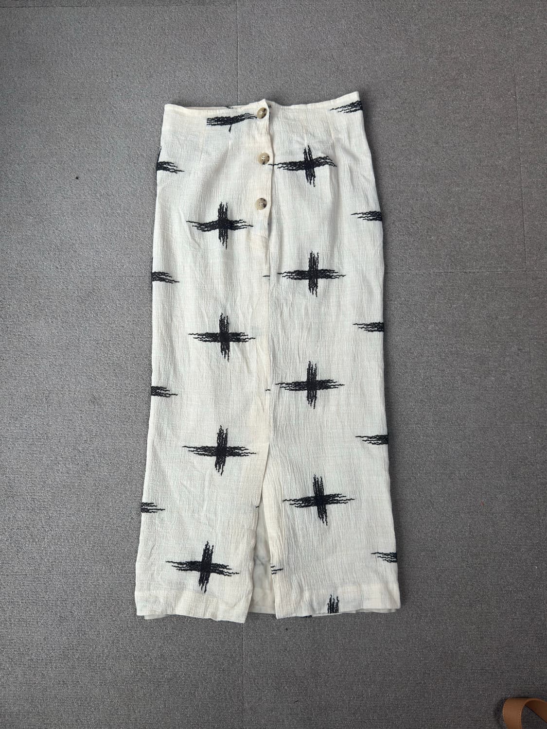 리넨 거즈 에스닉 롱스커트 피 상품이미지1