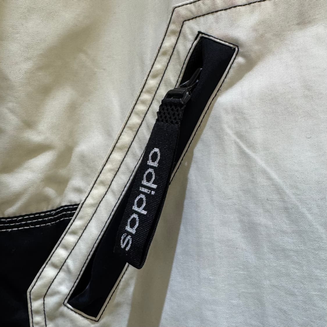 90‘s 아디다스 올드스쿨 오레오 스티치 빅로고 후드 점퍼
 상품이미지3