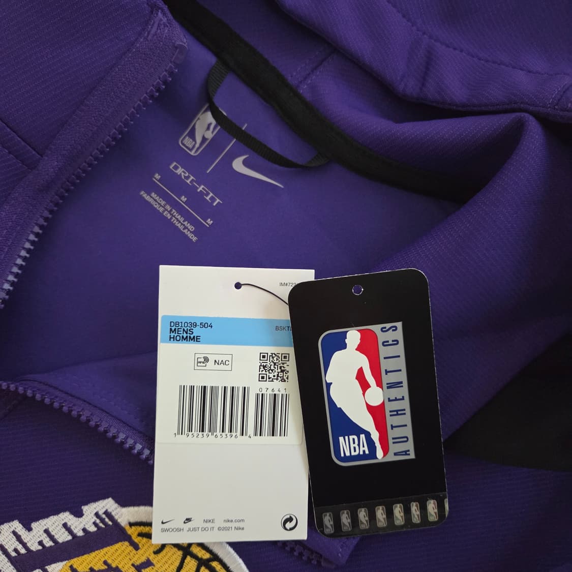 M 나이키 LA레이커스 75주년 쇼타임 집업 nba 상품이미지4