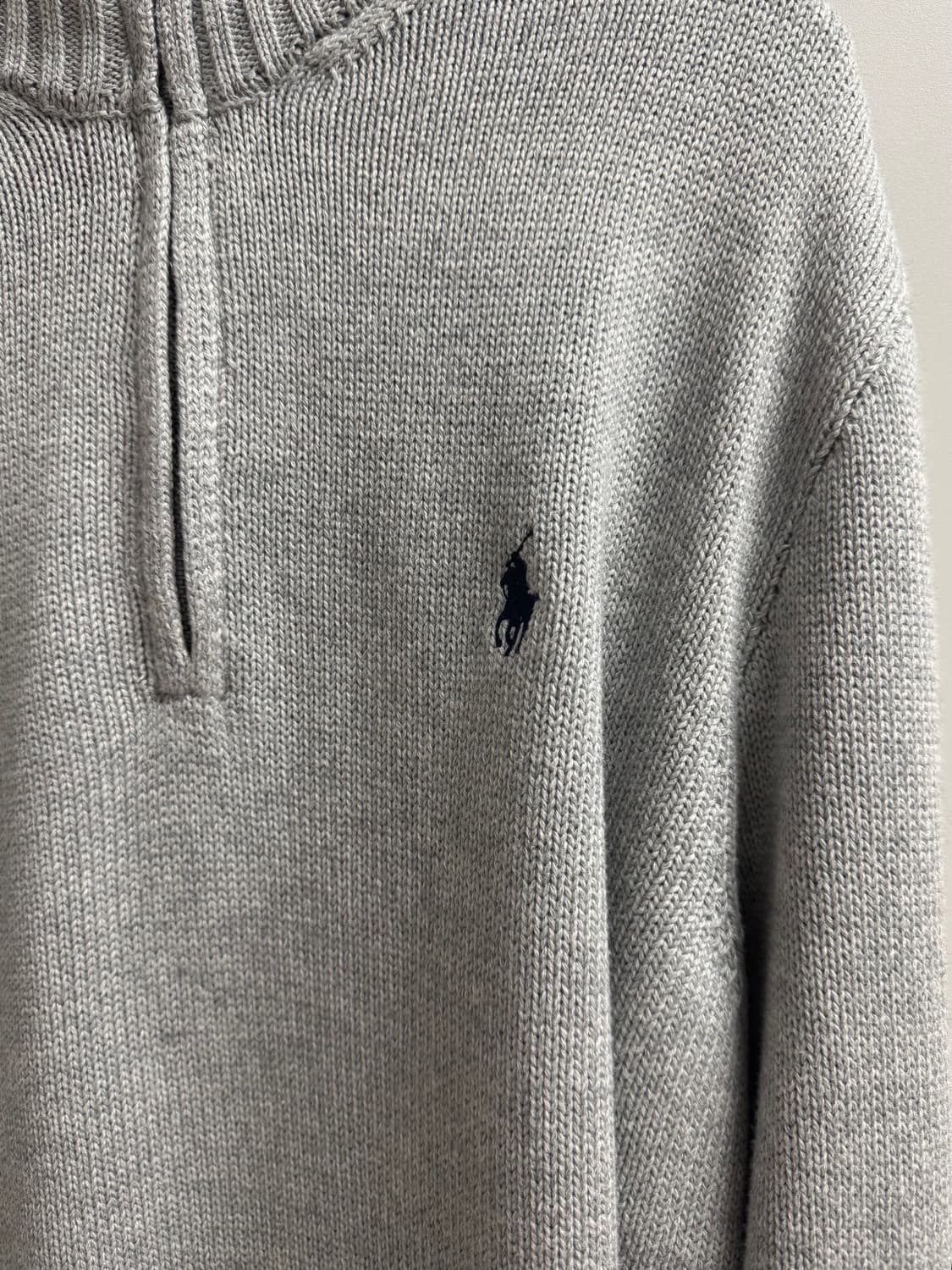 폴로 쿼터 집업 니트 (아울렛 구매 1회 실착) 상품이미지3