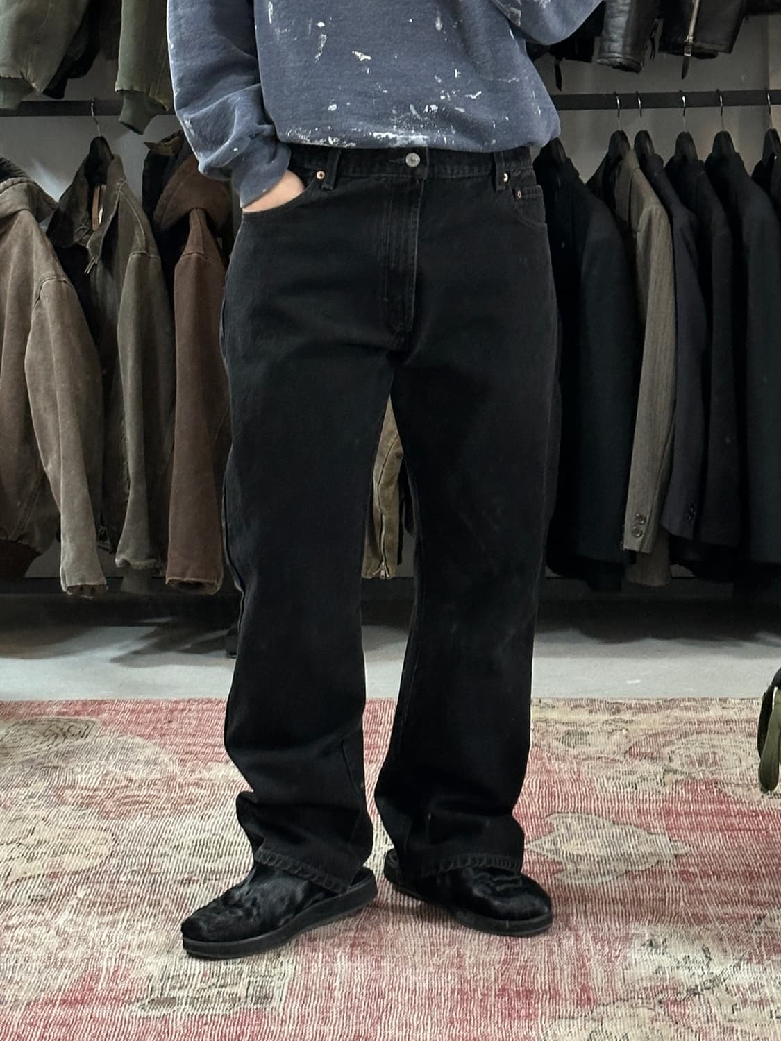 00's 리바이스 517 블랙 부츠컷 플레어진 상품이미지10