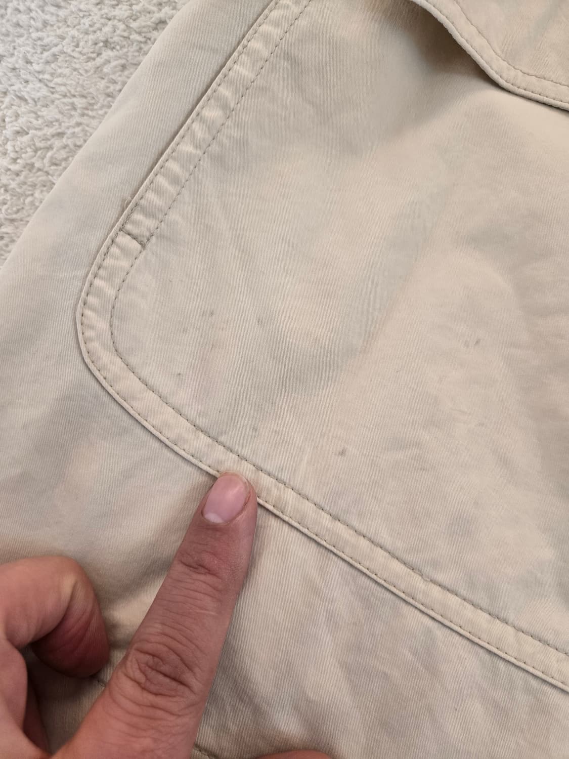 버버리 베이지 트렌치 하프코트 XL 상품이미지7