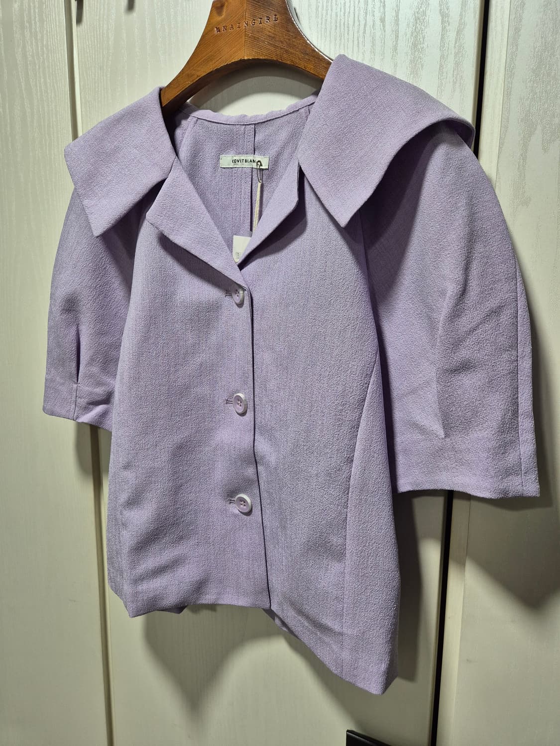 (세일)(새상품)코벳블랑 라벤더 반팔 블라우스 상품이미지7