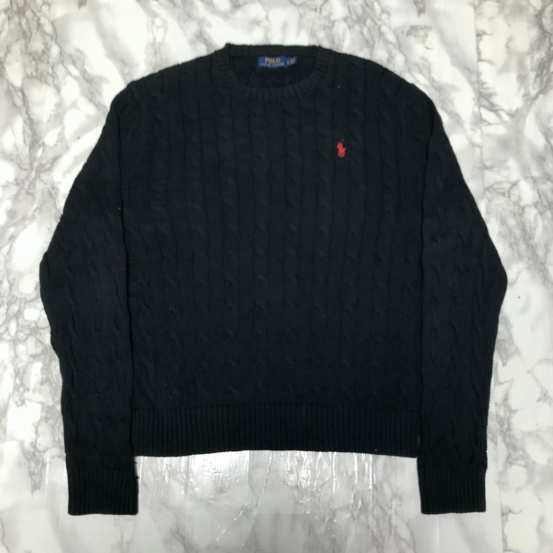 폴로 랄프로렌 꽈배기 니트 상태굿 남성용 상품이미지1