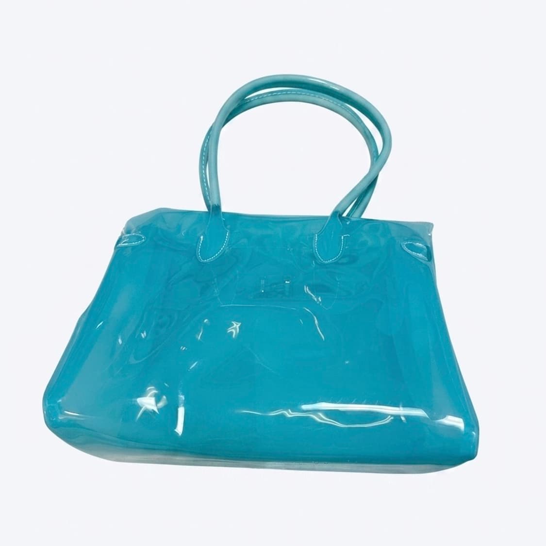 Blue 유광_ 키키 젤리백 버킨젤리 퍼킨백 pvc숄더백 상품이미지3