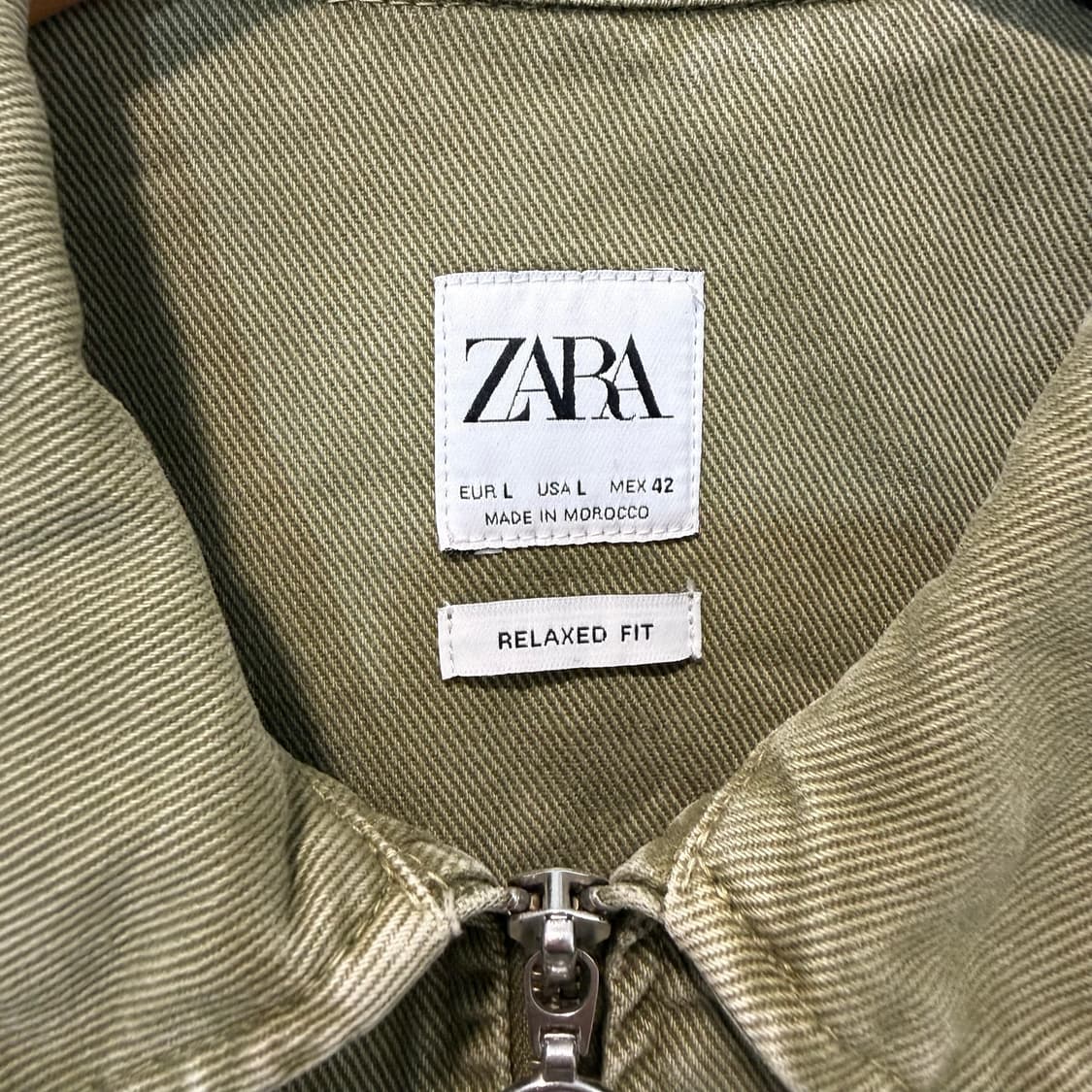 ZARA 자라 밀리터리 야상 릴렉시드핏 트러커 자켓 L 상품이미지4