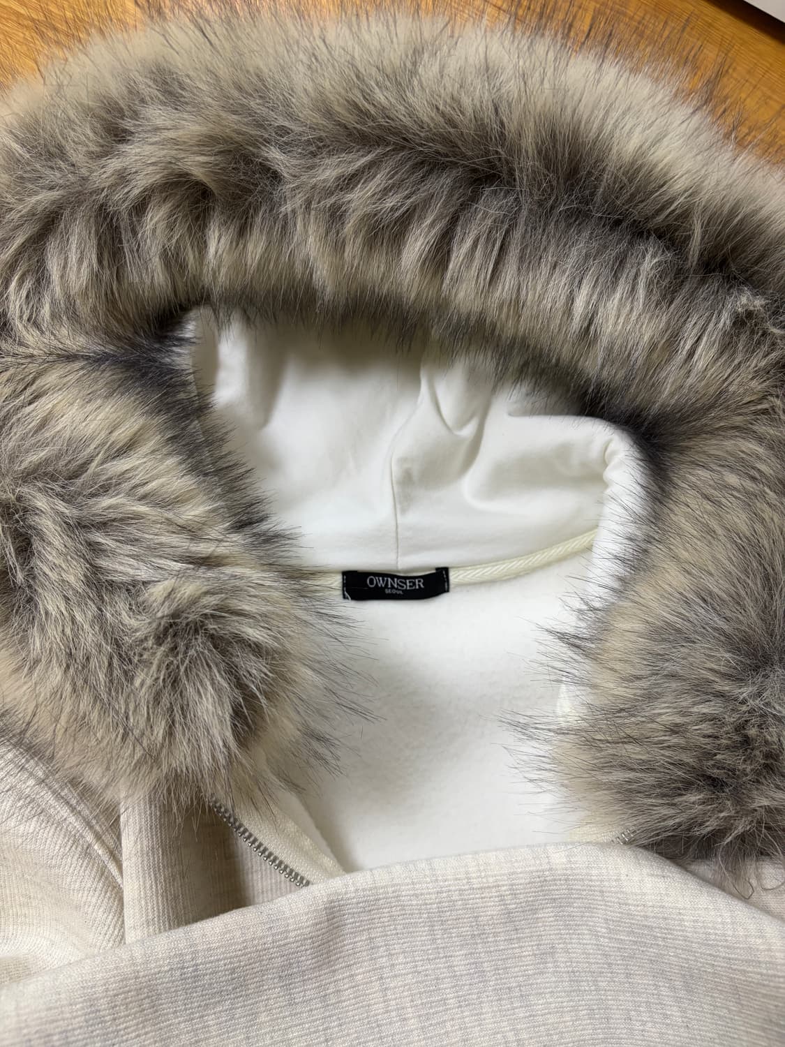 오운서 퍼 후드집업 퍼후드 탈부착 가능 상품이미지3