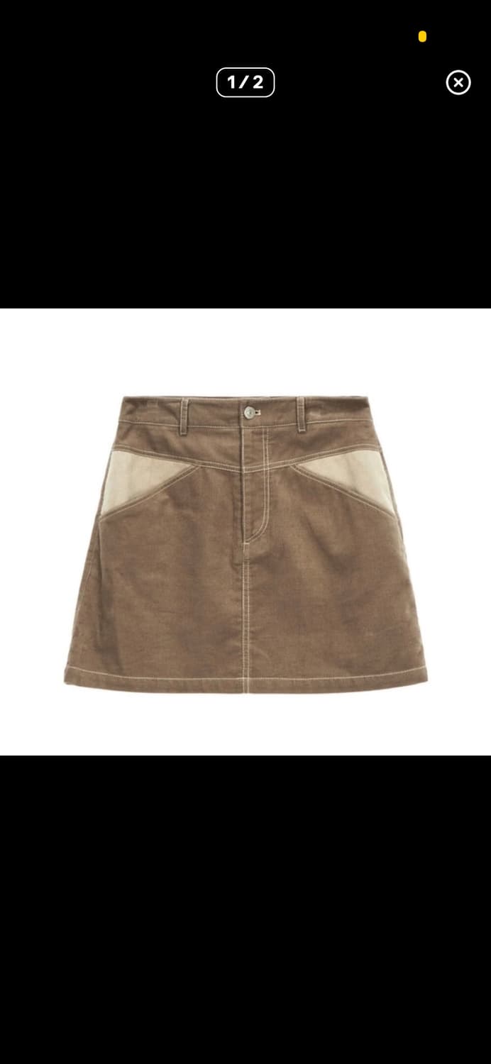 마뗑킴 코듀로이 스커트 카키브라운 M사이즈 상품이미지1
