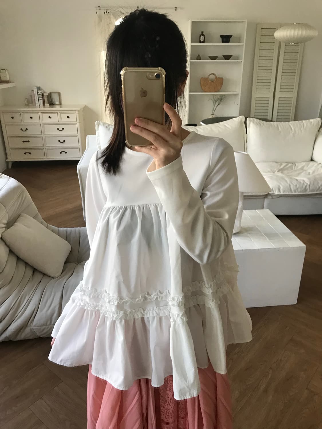 vintage ruffle top 상품이미지1